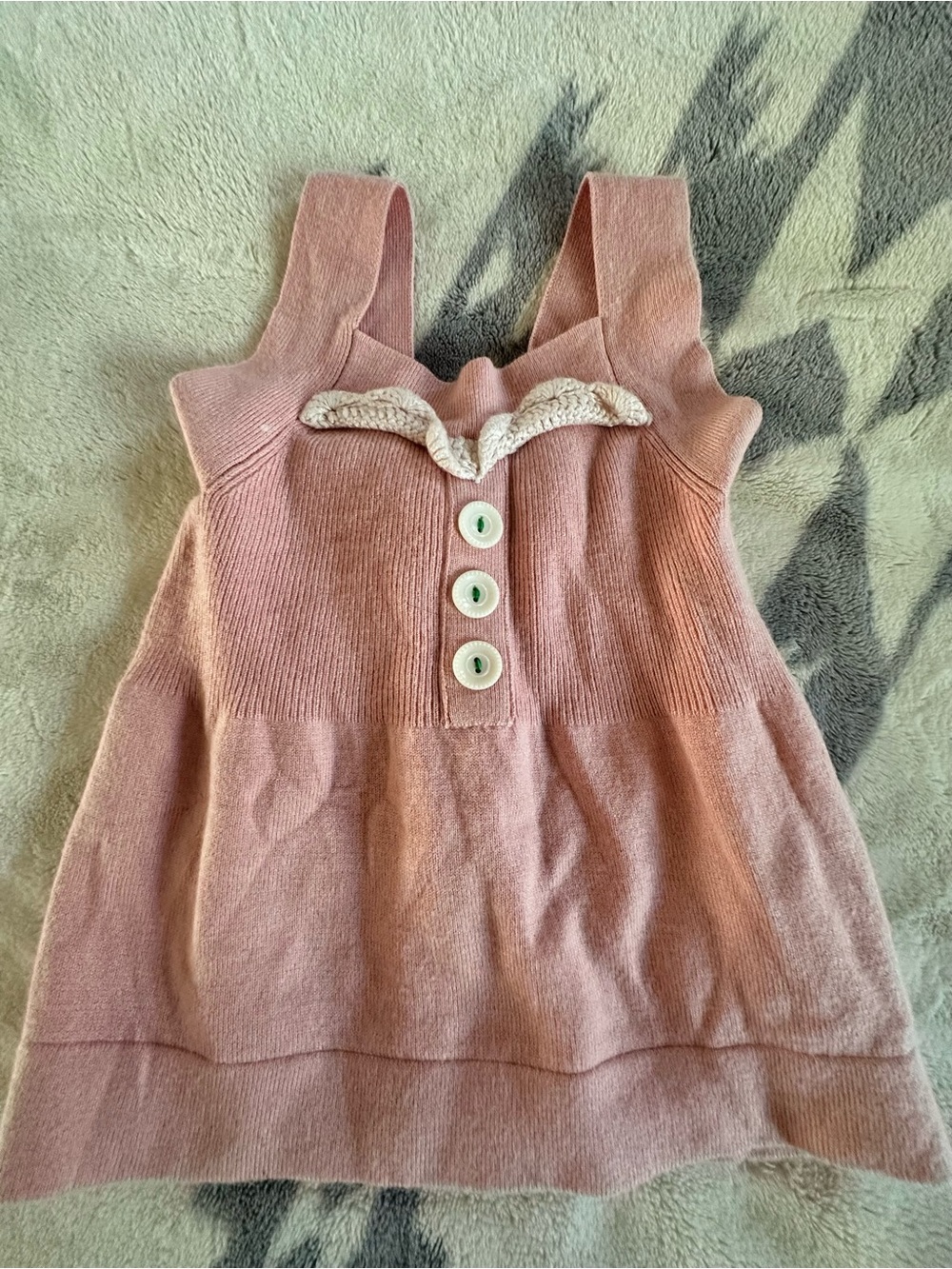 Matilda Jane Dusty Rose Knit Tank with Button Trim